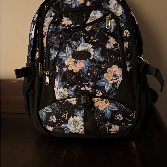 Floral Black Backpack - Picture 3 of 3